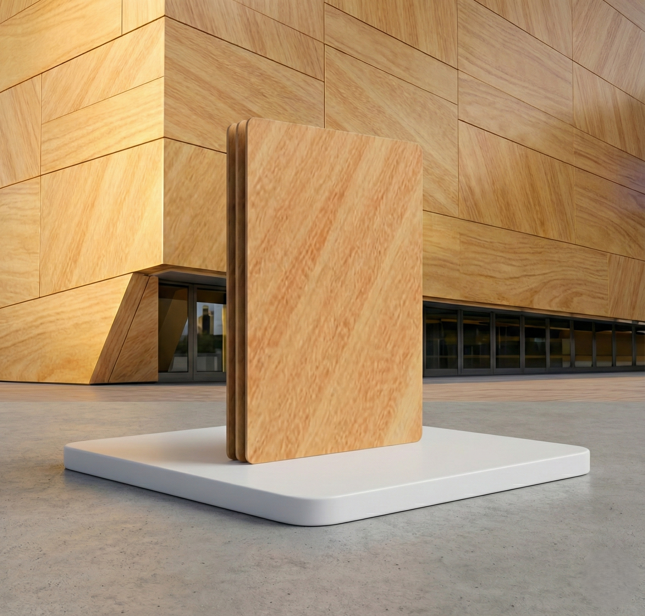 Lámina alucobond ACM 4mm PVDF 1.22x2.44m (4x8pies) Panel Revestimiento Exterior de Alta Calidad Color Madera Sequoia B084 aluminio compuesto