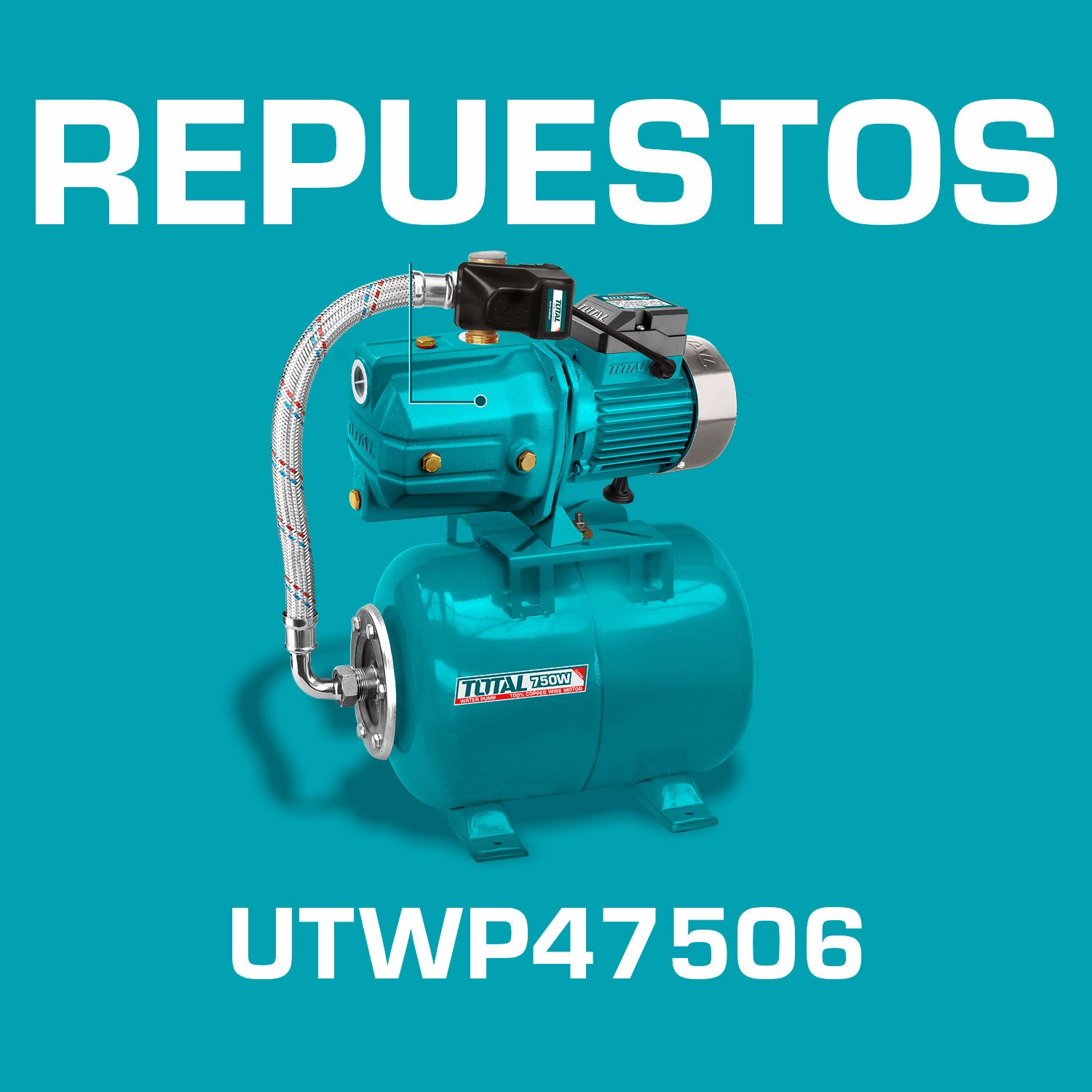 Repuestos Bomba de agua periferica automatica 1 HP de 24 L Codigo. UTWP47506