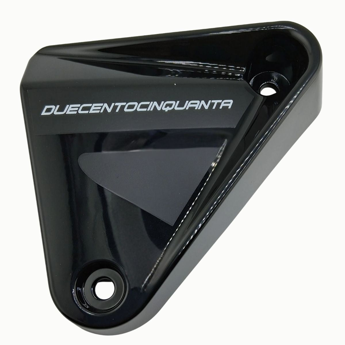 Panel decorativo izquierdo negro del radiador con calcomanias para moto roja (LEONCINO250)