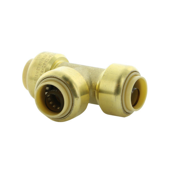 Conectores T a presión para tuberías. Conexiones PEX y Push-On.