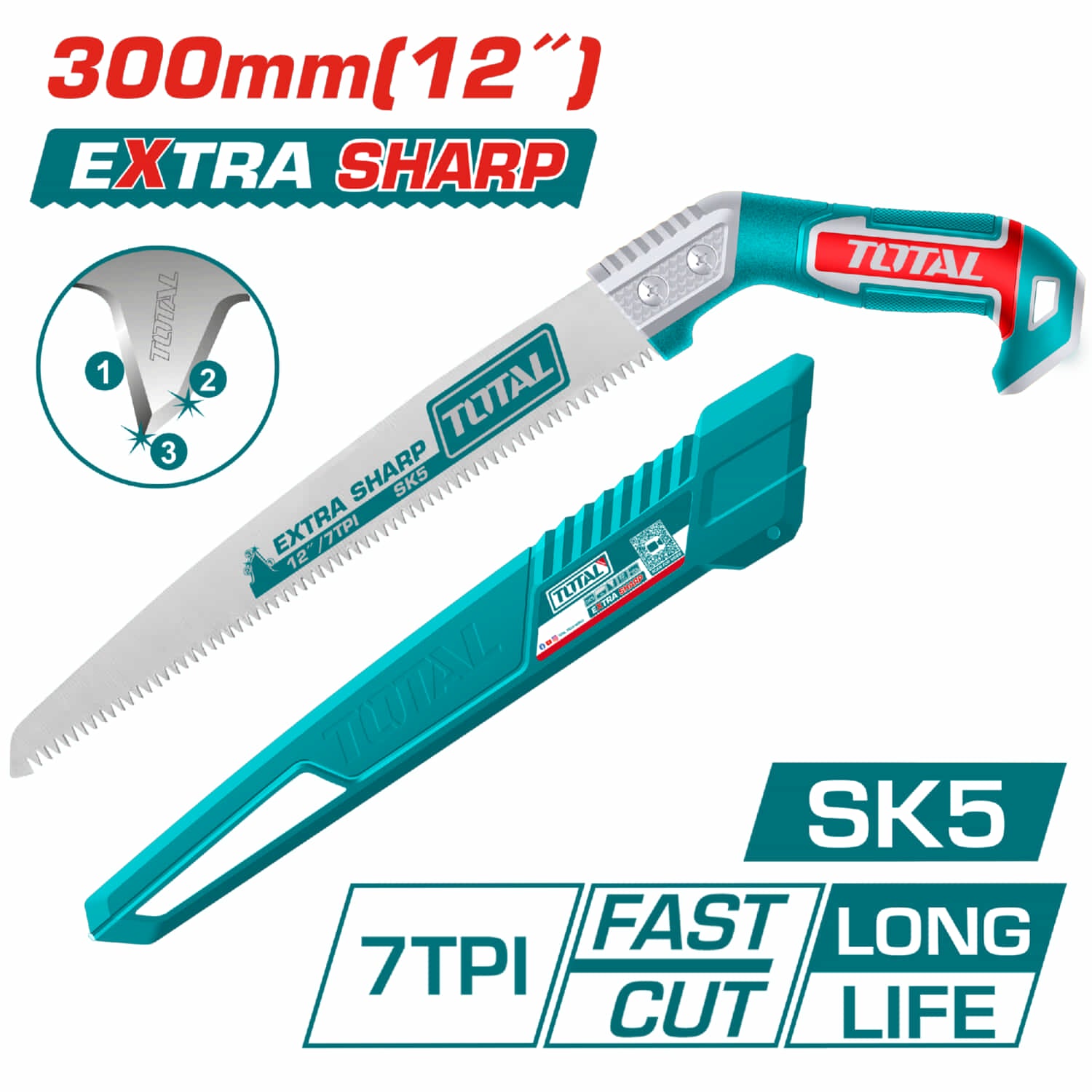Sierra para Podar 12” SK5 7 TPI Dientes triples