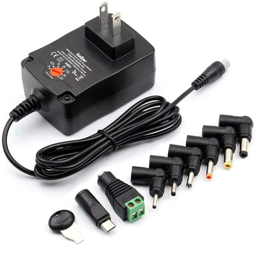 Adaptador de corriente ajustable - AC DC 3V, 4.5V, 5V, 6V, 7.5V 9V 12V 2A 2.5A 3A