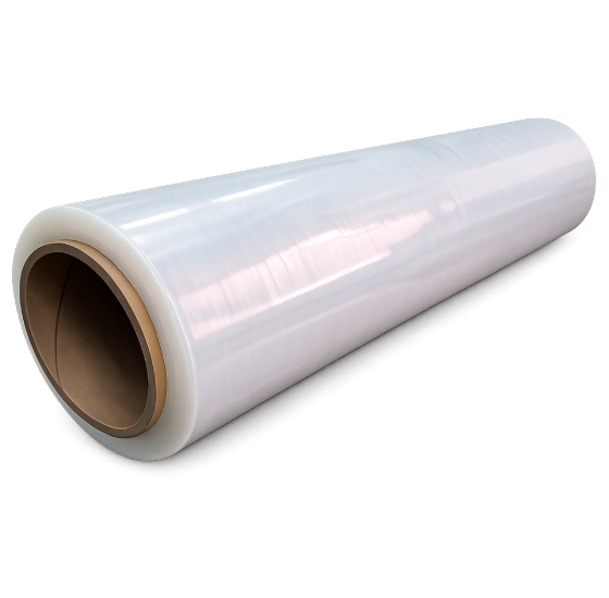 Rollo de plástico transparente para embalar Stretch Film de 18" (450 mm) ancho y 1050-1200 pies. 2.37 kg