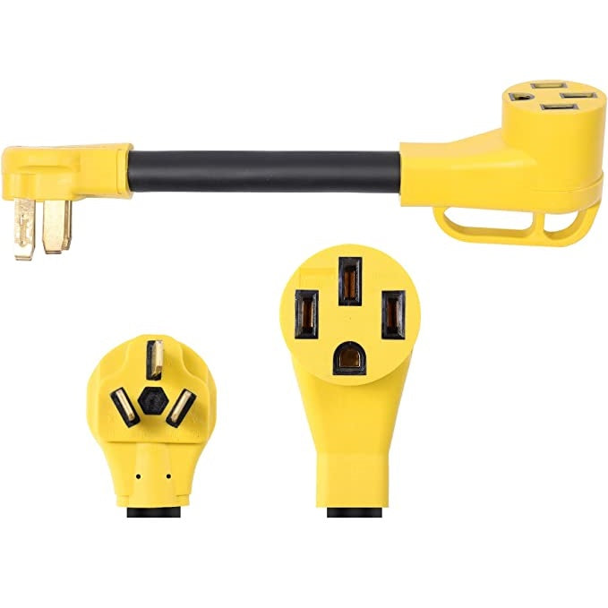 Adaptador de alimentación de 3 clavijas a 4 clavijas de 50 amperios, 10-50P a 14-50R, 240V