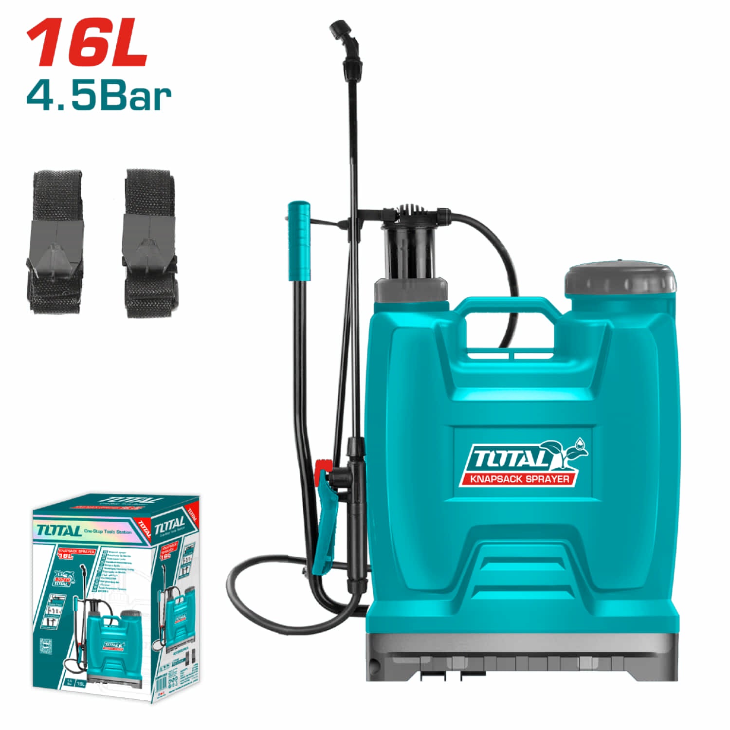 Fumigadora asperjadora Rociador Manual Mochila Para Uso Agrícola 16 Litros. 4.5BAR