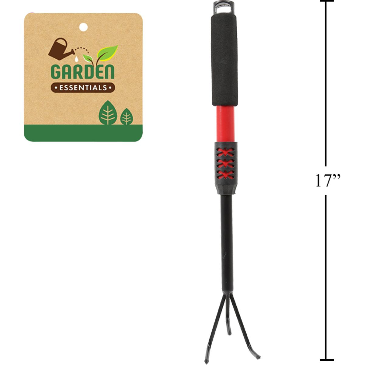 Garden E. Cultivador Deluxe de acero al carbono de 17 "con agarre de espuma, cht