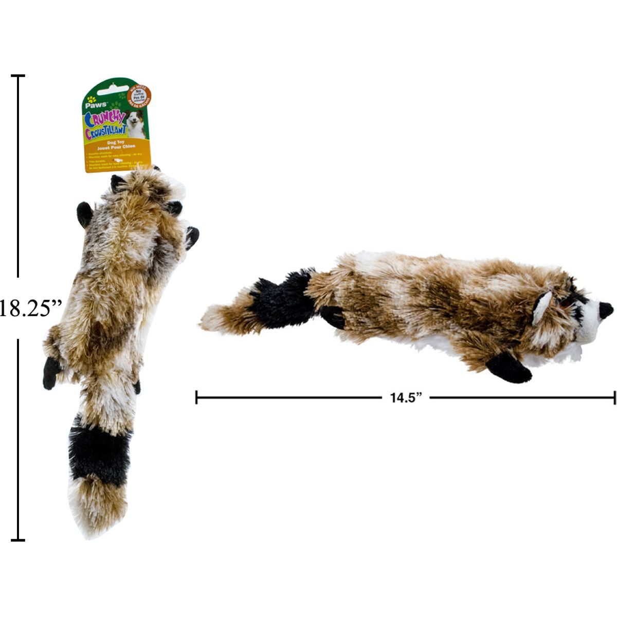 Juguete de peluche para perro de 15 "con sonido crujiente