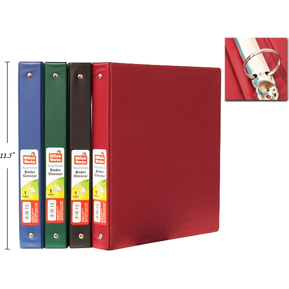 Carpeta de vinilo de 1 " (1pza) (Viene en colores variados al azar)