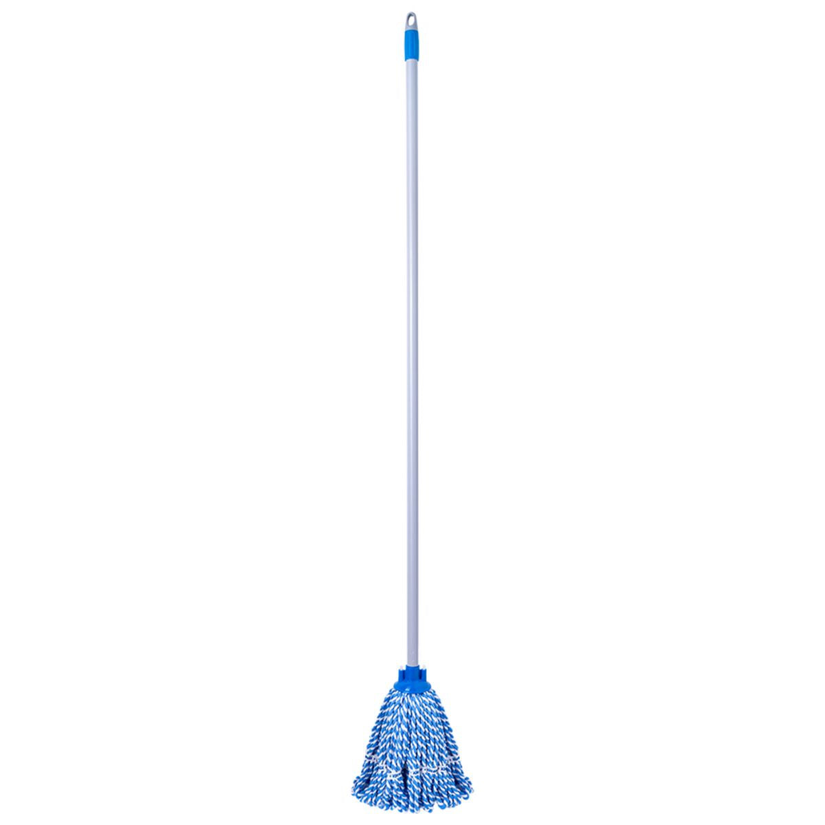 Trapeador de Hilo de Poliéster. Mopa Absorbente para Limpieza. Lampazo con Mango Metálico de 120cm.