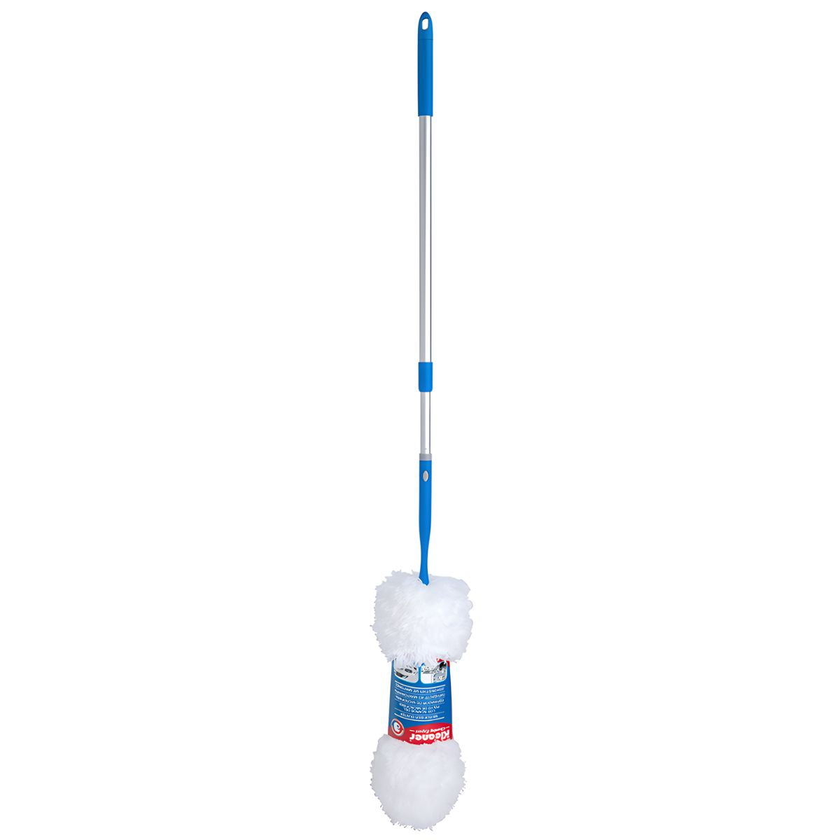 Plumero con Mango Telescópico (35cm). Cabezal Flexible Atrapa Polvo para Superficies Altas.