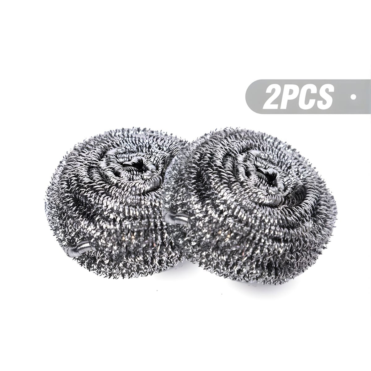 Brillo para Fregar (15g). Pack de 2 unidades. Fibra Metálica de Acero Inoxidable.