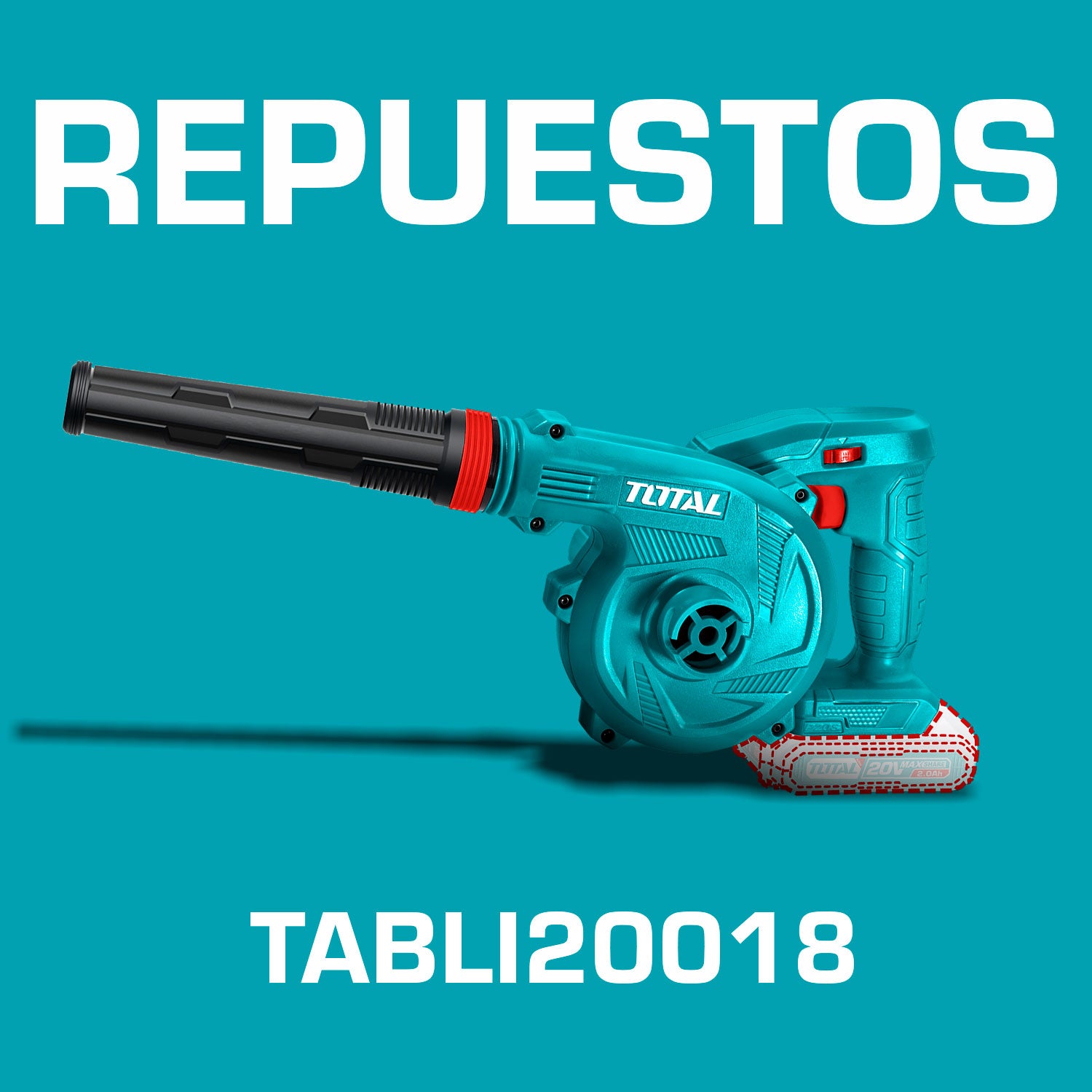Repuestos Soplador Total inalámbrico 20V. 18000 rpm. Codigo TABLI20018