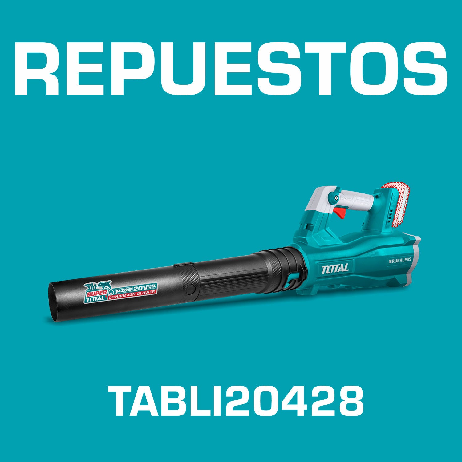 Repuestos Soplador de batería 20V inalámbrico de iones de litio (SIN CARBONES) Codigo TABLI20428
