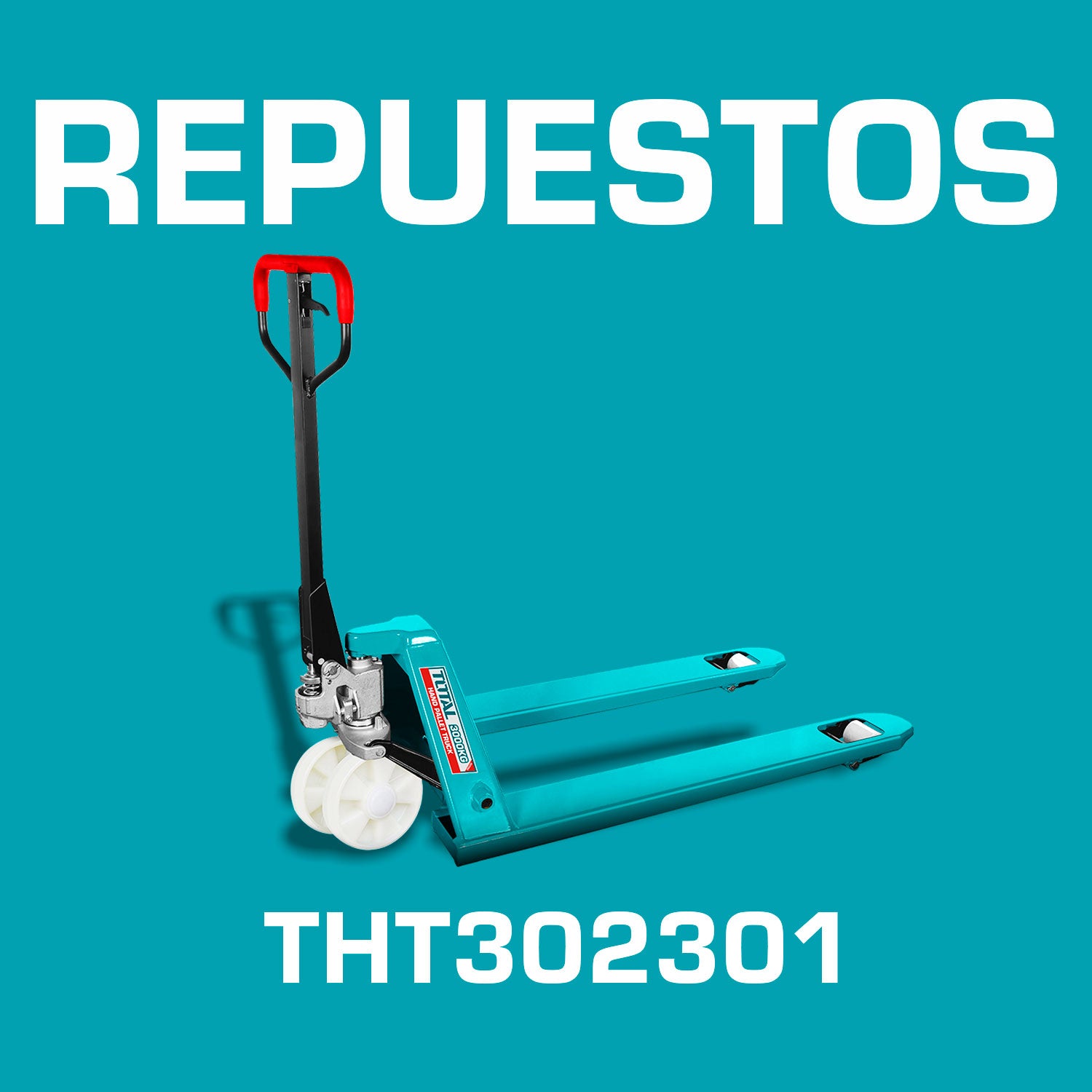 Repuestos Transpaleta manual de 3000 Kg. Medidas de uñas. 685x1220mm Altura min/max de uña: 74-190mm. Codigo THT302301