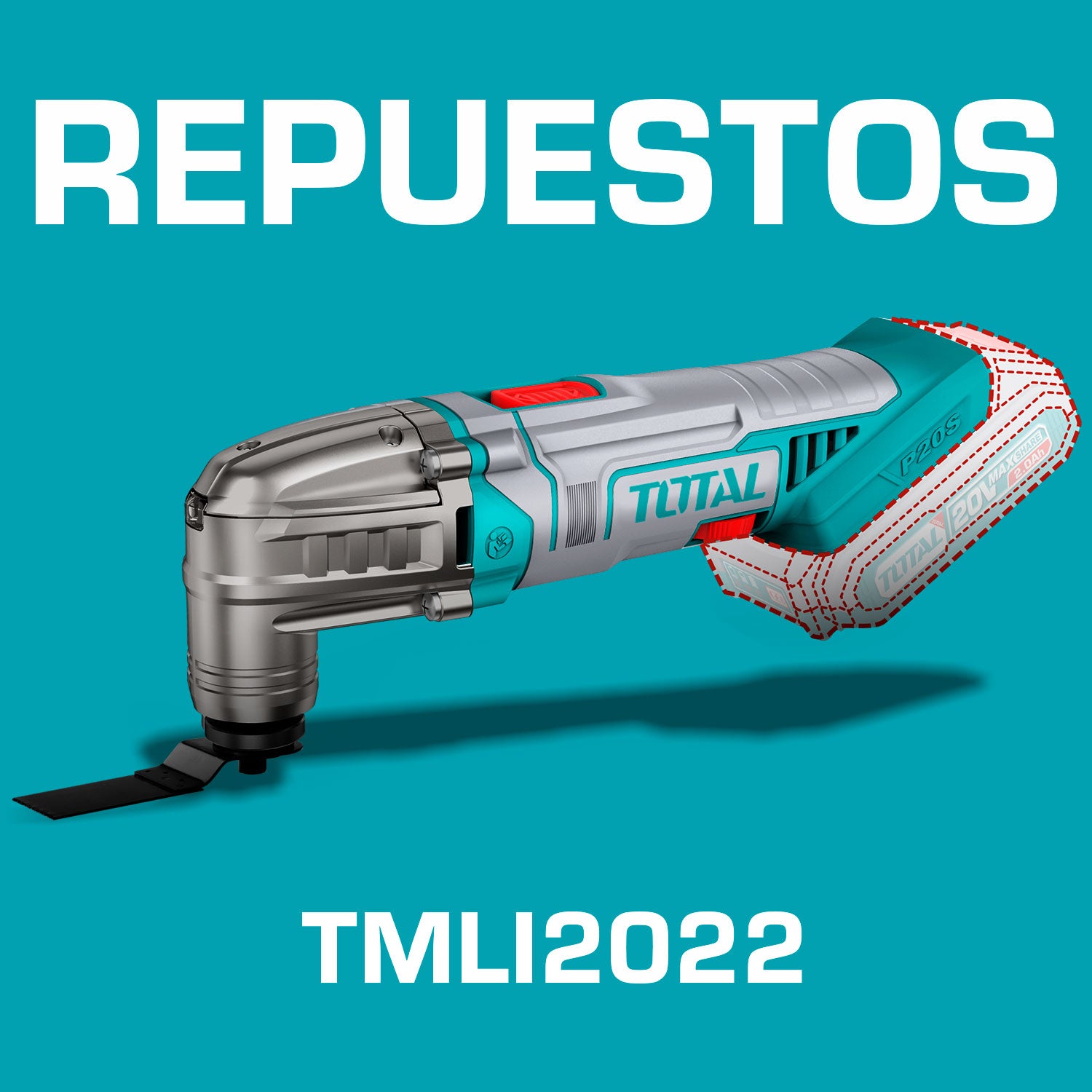 Repuestos Flexible Multitool Oscilante de Bateria de 20V. Codigo TMLI2022