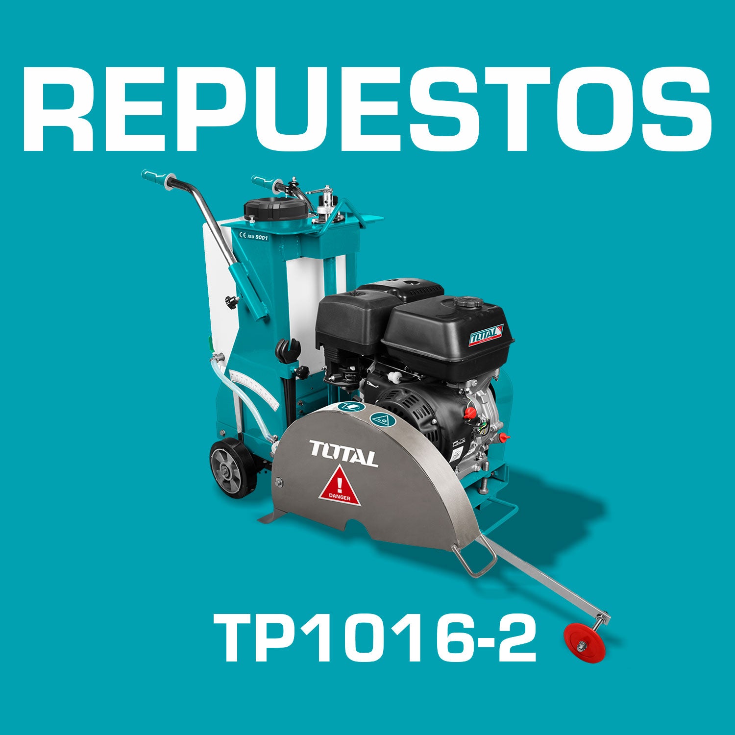 Repuestos Cortadora de pavimento de empuje manual, motor de gasolina 9.6Kw (13HP) Codigo TP1016-2