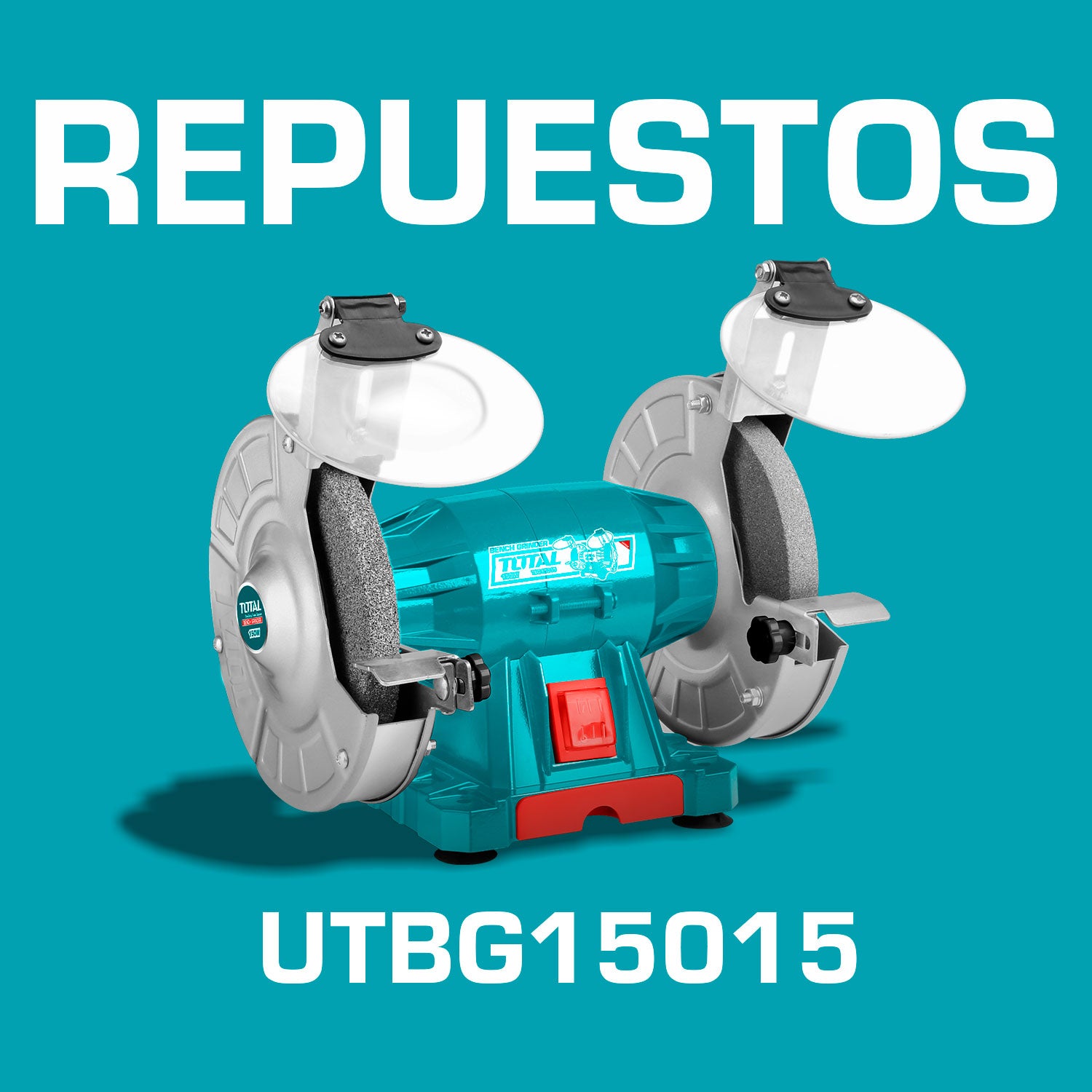 Repuestos Esmeril de banco de 110-120V~60Hz. Potencia 150W. Velocidad Max. 3450 rpm. Rueda 150 mm ( 6" ). Codigo UTBG15015