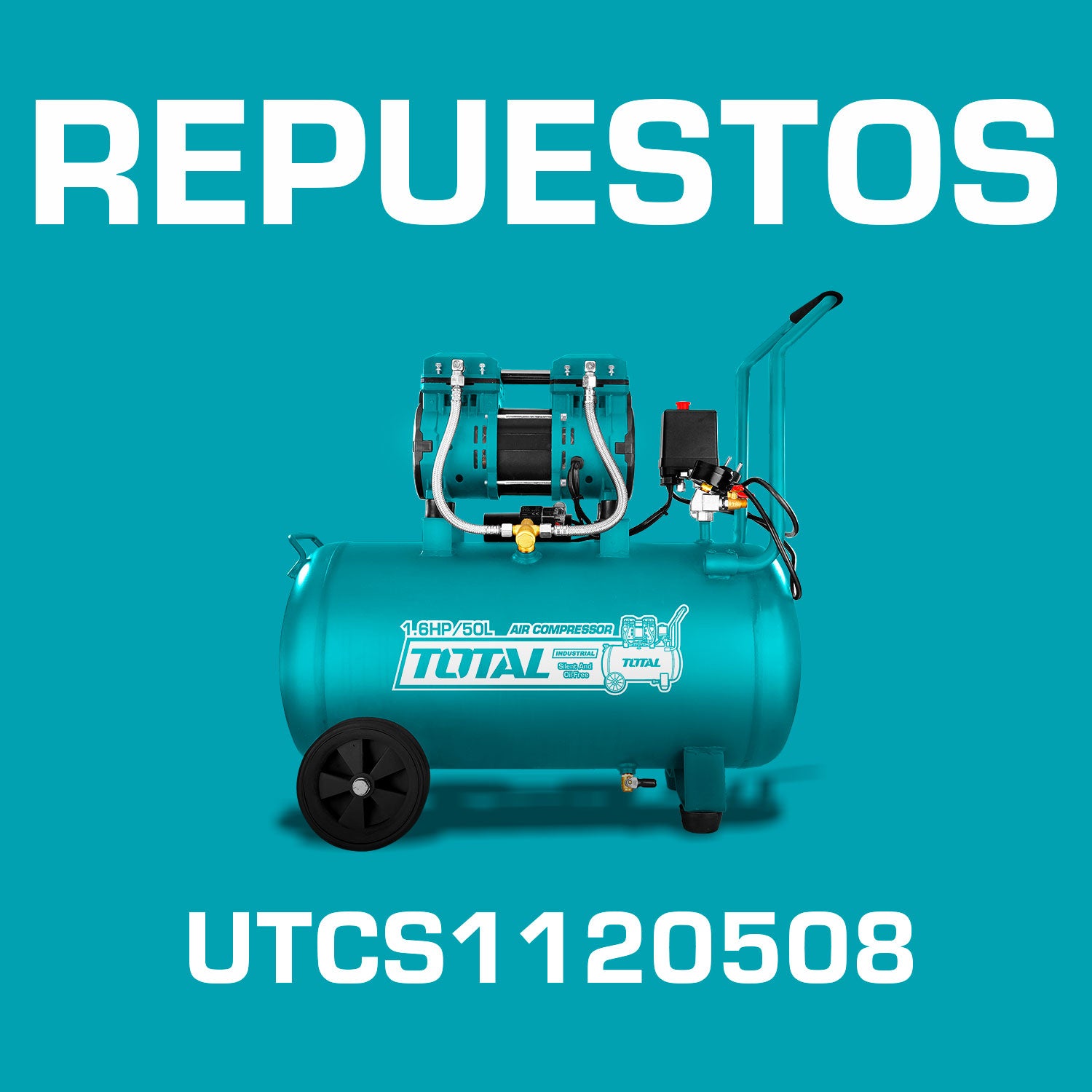 Repuestos Compresor de aire 50L (Sin aceite) Codigo UTCS1120508