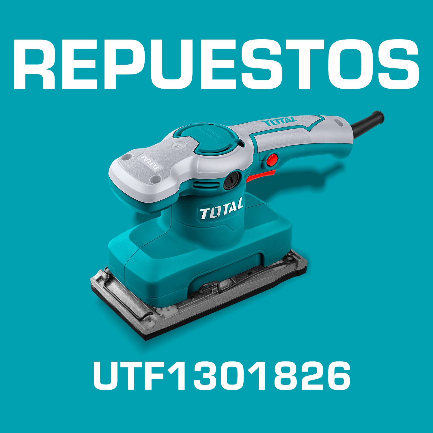 Repuestos Lijadora 320W 14000rpm. Base 185mmx93mm. 110V-120V~60Hz. Incluye 5pcs de lijas. Calidad industrial.( Codigo UTF1301826