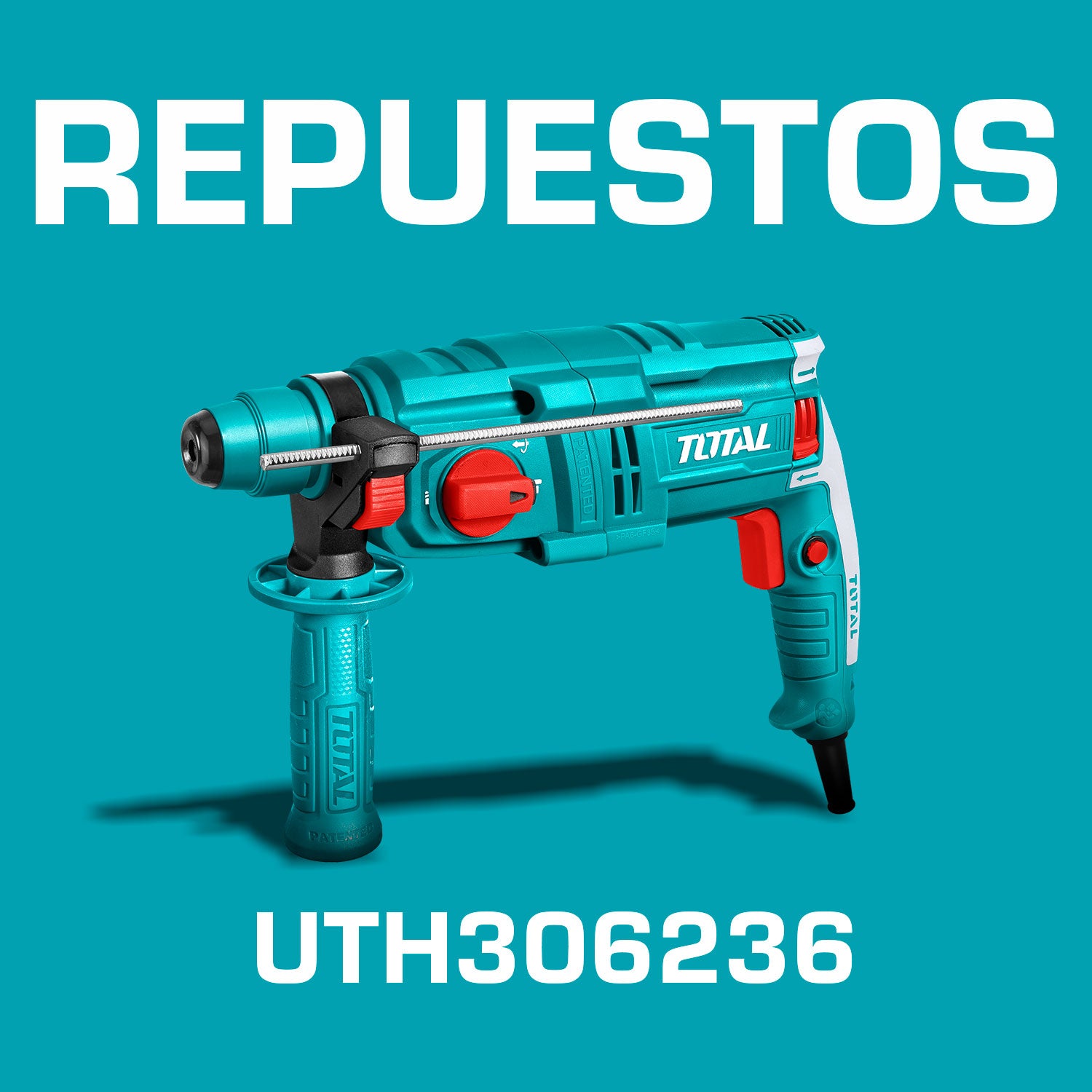 Repuestos Rotomartillo taladro 650W 5500bpm 1700rpm 1.7J 7/8" Codigo UTH306236