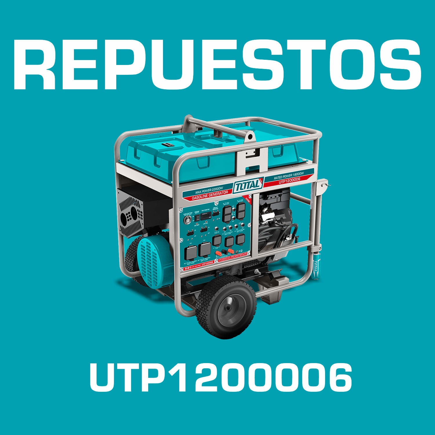 Repuestos Generador a Gasolina 22,000 Watts 22kW 110-120V 60Hz 3600rpm 65L Codigo UTP1200006