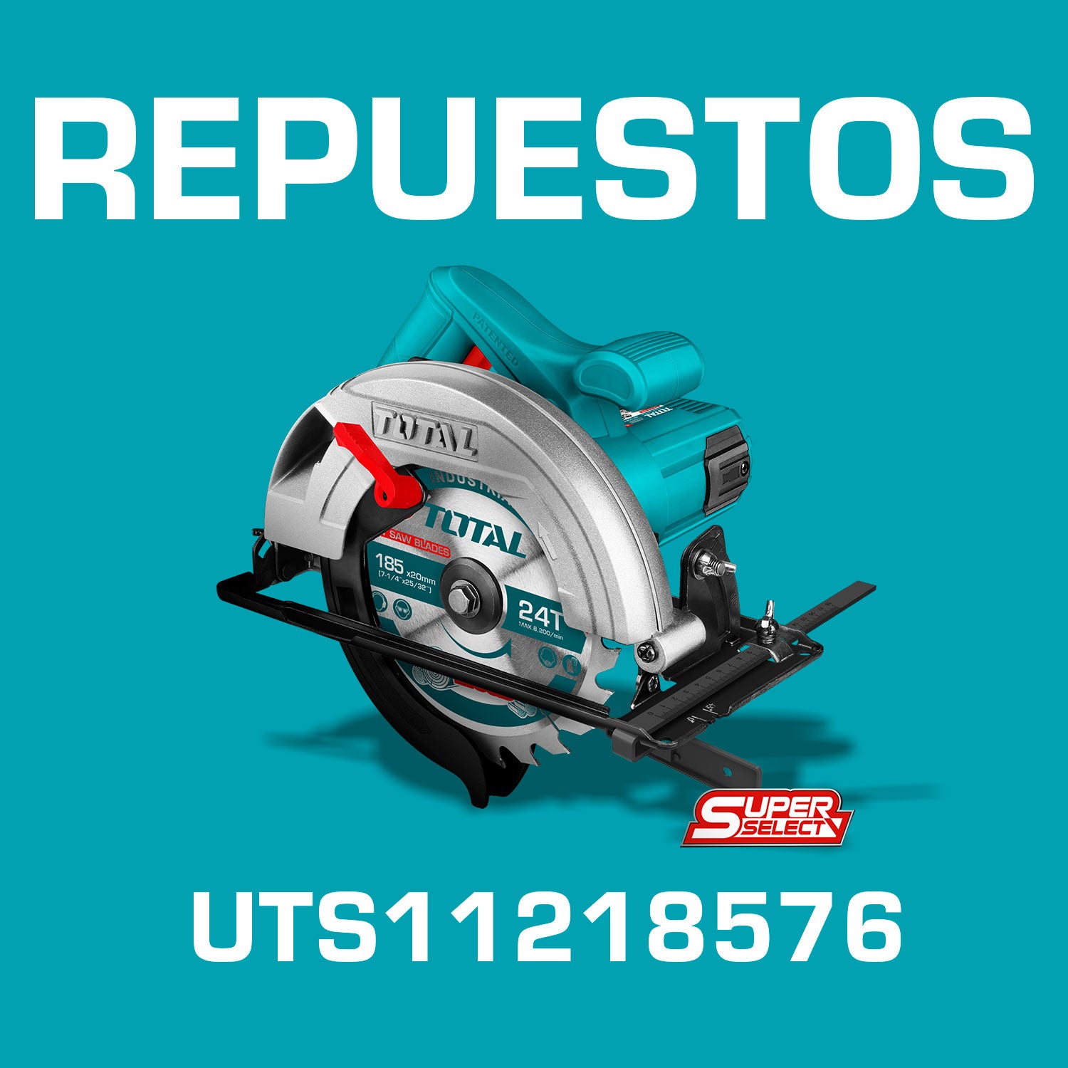 Repuestos Sierra Circular 7 1/4" 1200W 110-120V~50/60Hz Velocidad sin carga 5000 rpm Corte ajustable Codigo UTS11218576