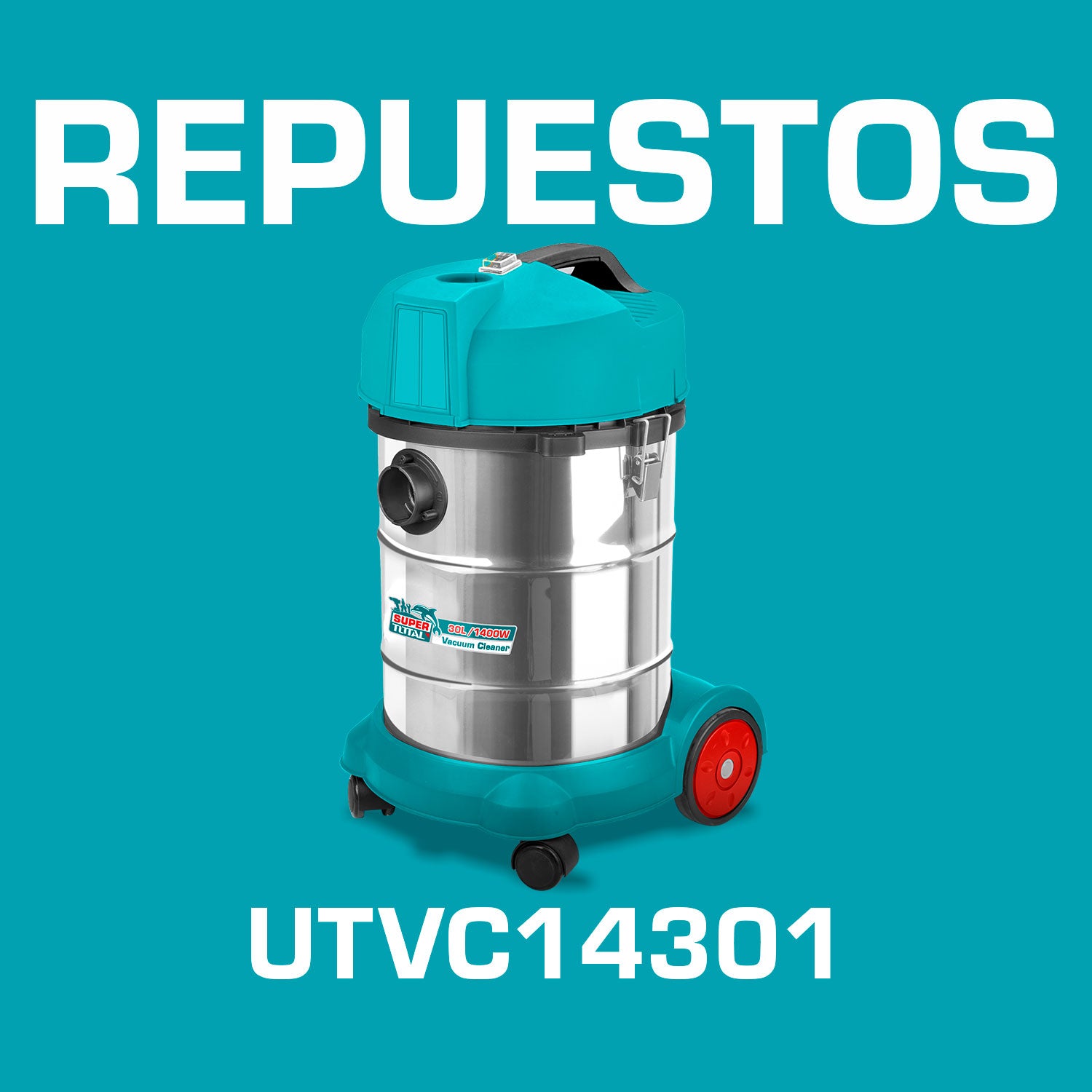 Repuestos Aspiradora de Limpieza seco o mojado 30 L. 1400 W. Codigo UTVC14301
