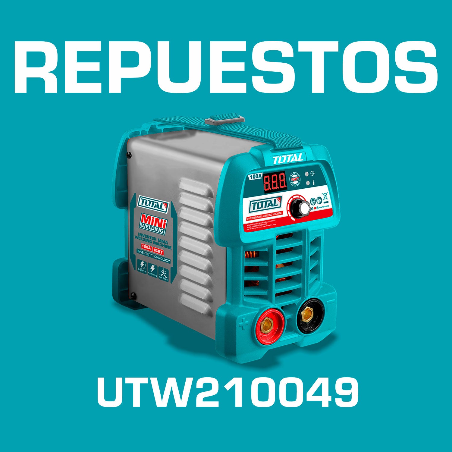 Repuestos Máquina de Soldar Inverter Calidad light duty 30% ciclo de trabajo. Pantalla LED. 100A. 110-120V Soldadura Codigo UTW210049