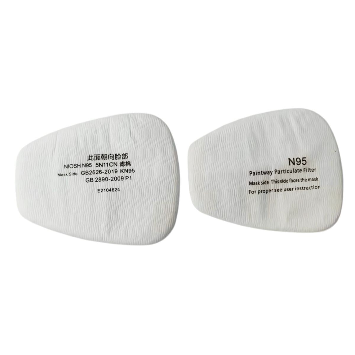 Repuesto Prefiltro Purificador 5N11CN N95. Algodón Filtrante Para Careta De Seguridad. Filtro Contra Polvo y Partículas (Pack de 10).