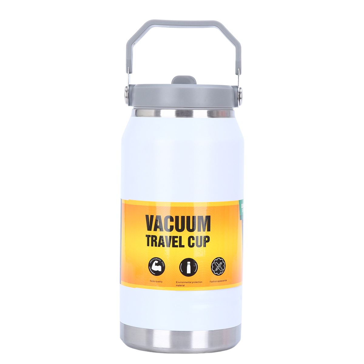 Botella De Agua Térmica 1600ml. Termo De Doble Pared. Acero Inoxidable. Libre de BPA. Color blanco.