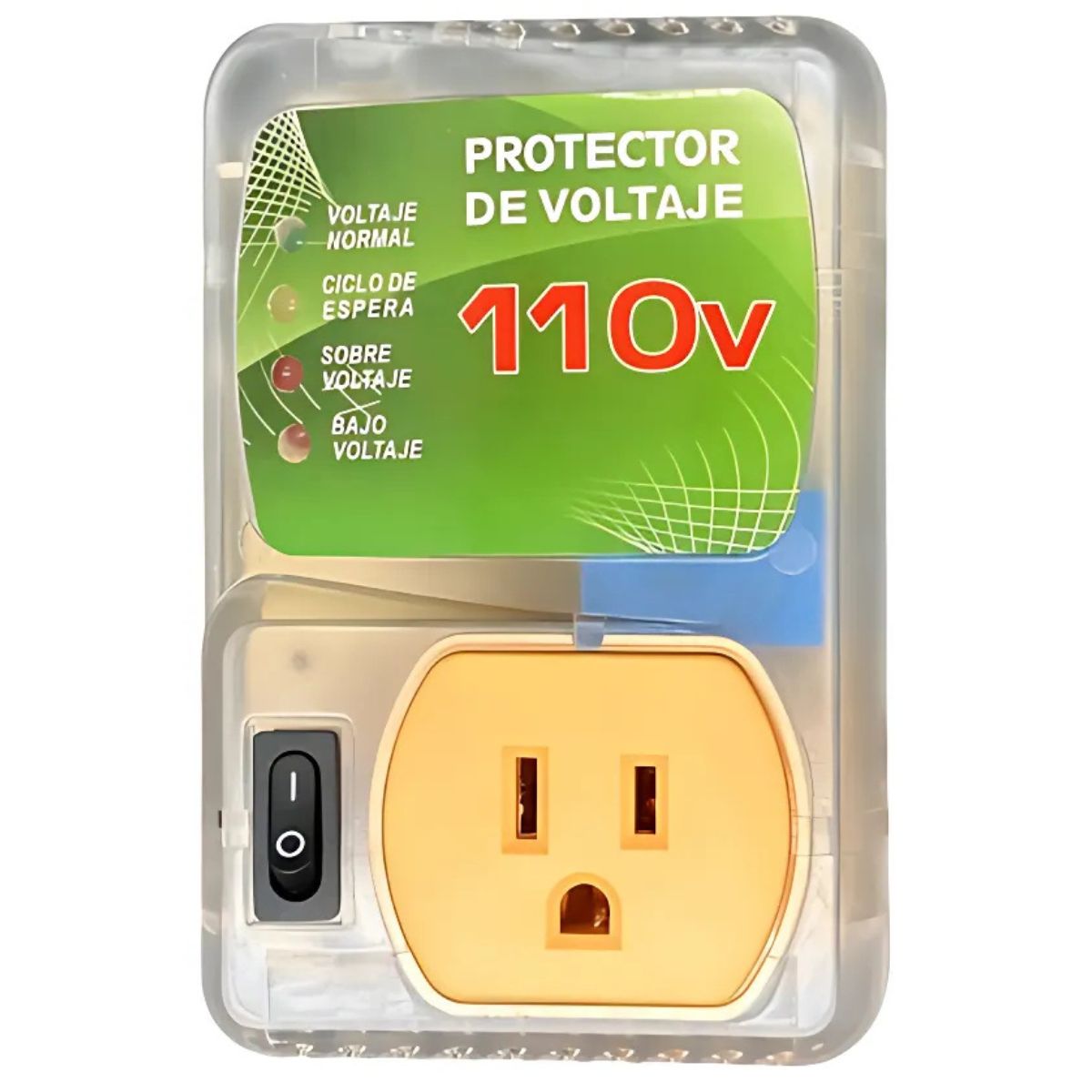 Protector De Voltaje Enchufable 110V Con 1 Toma. Supresor De Picos Para Equipos Electrónicos.