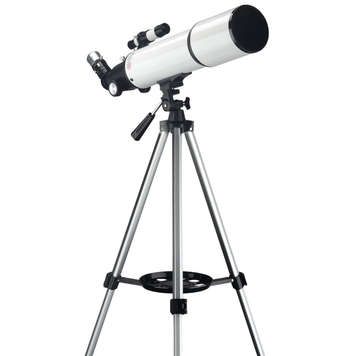 Telescopio Astronómico 80mm Distancia Focal 600mm de Alta Potencia con Trípode Ajustable, Lentes 6mm 10mm 25mm y Barlow 3X, Pantalla HD WiFi con Filtro Solar y Lunar