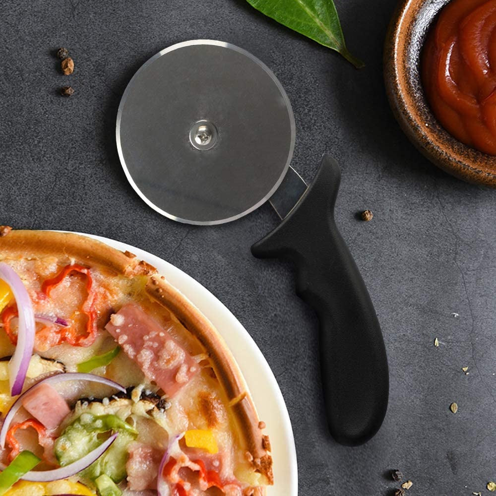Cortador de Pizza de acero inoxidable.