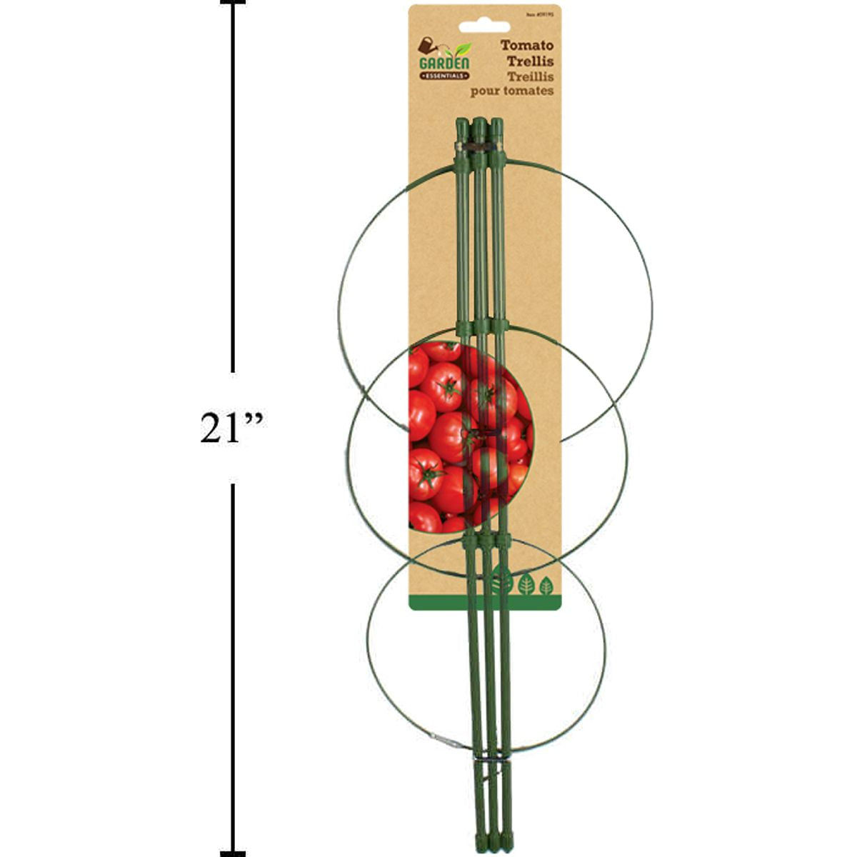 Soporte de trepadera para tomate y plantas tepadoras con 3 anillos