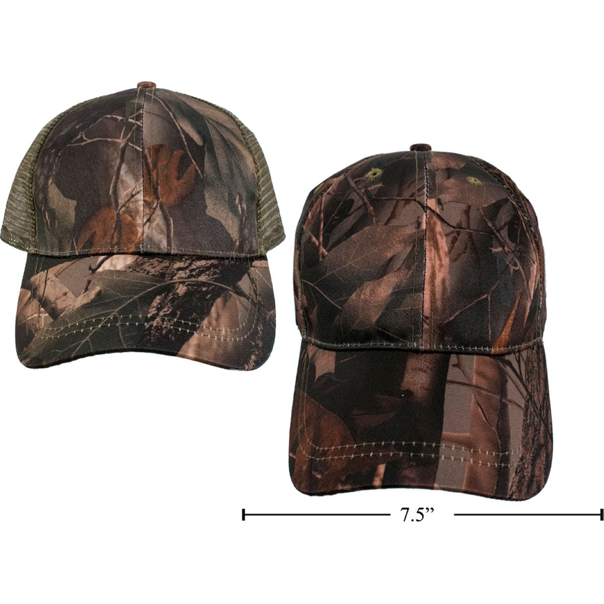 Gorra de caza o pesca de camuflaje para acampar 100% Poliéster, 1 talla