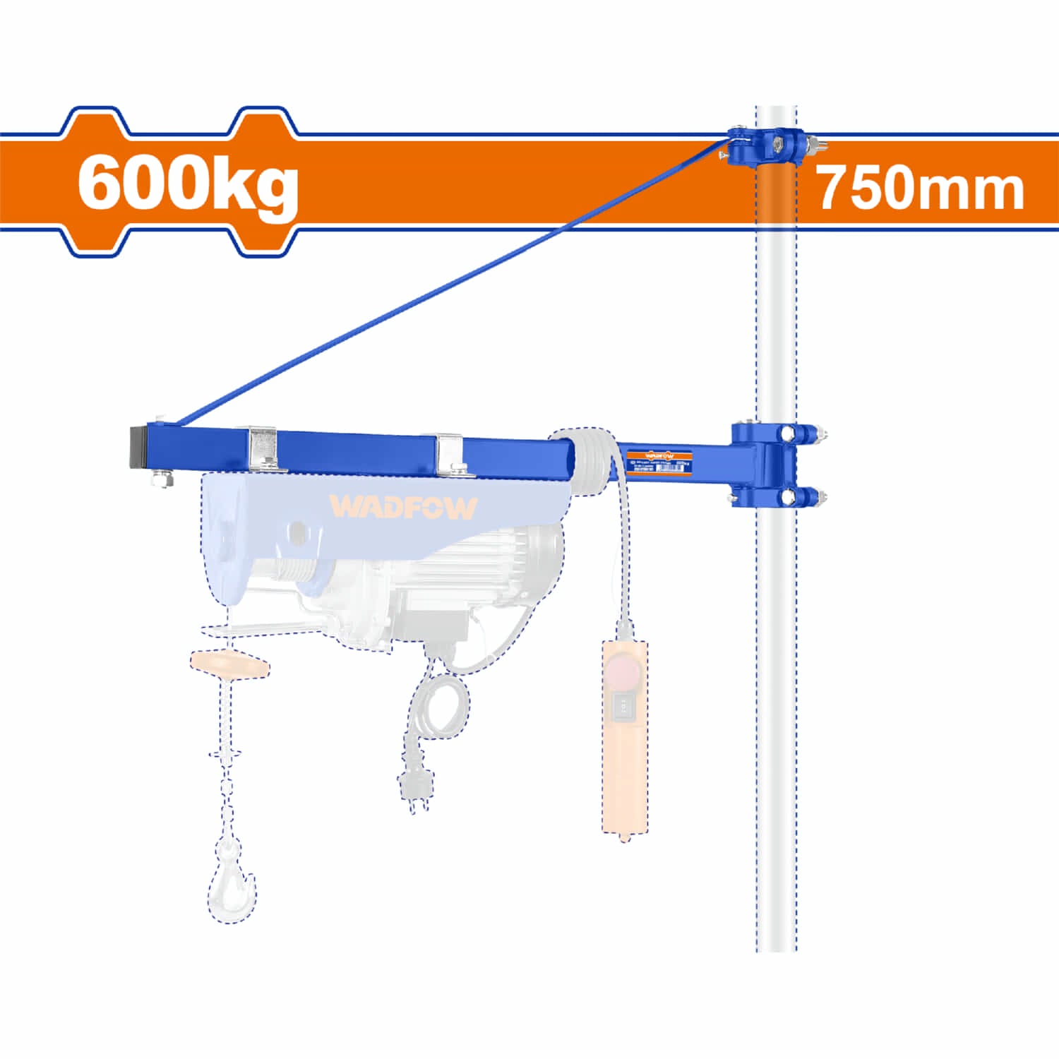 Marco Giratorio para Polipasto Winche Eléctrico Carga 600kg Elevacion 750mm. Compatible con UWETH1A01