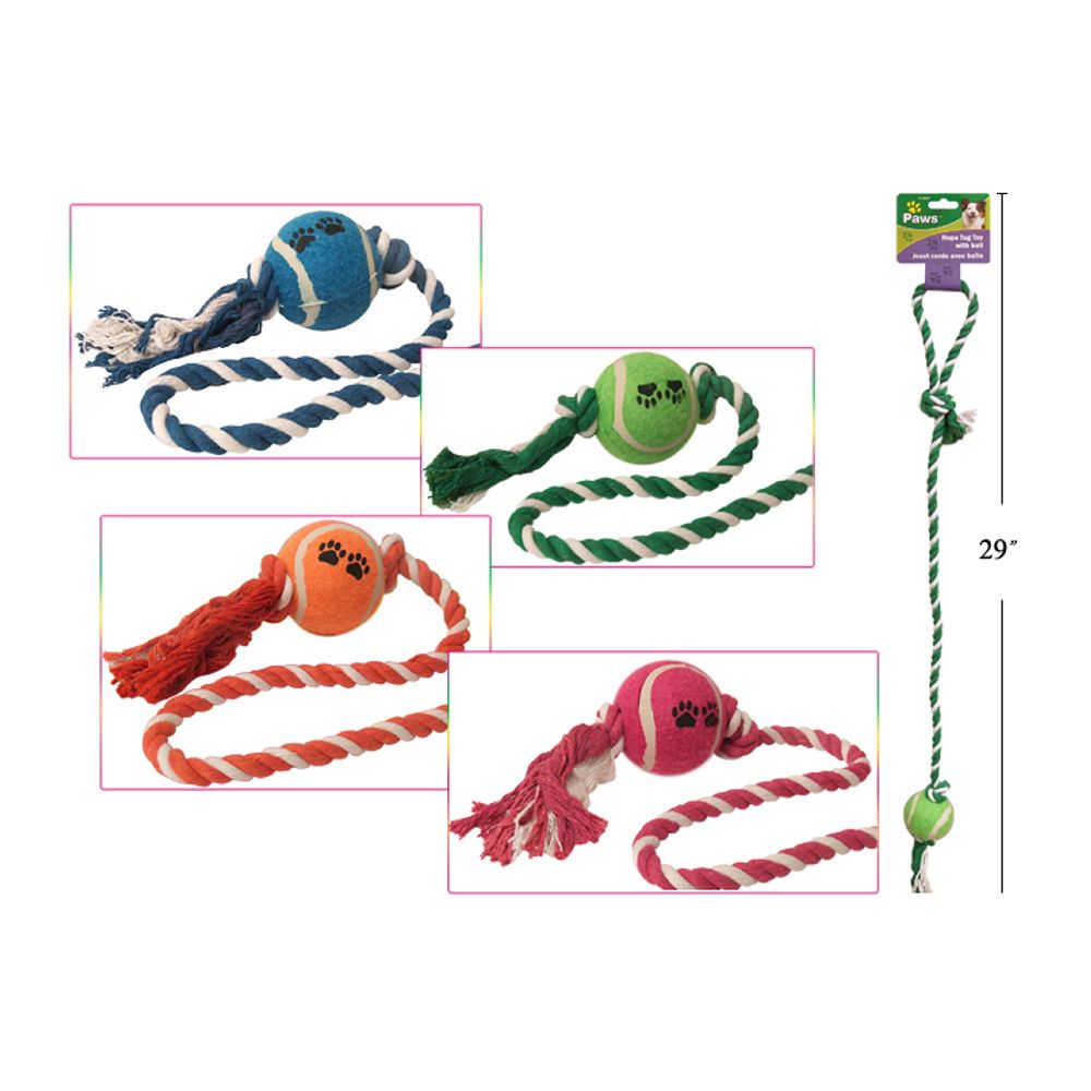 Juguete cuerda de 29 "con bola (Viene en colores variados al azar) (1pza)