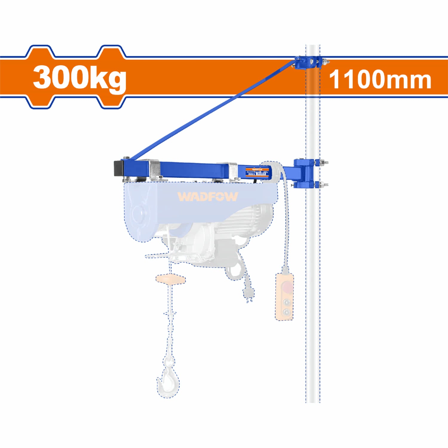 Marco Giratorio para Polipasto Winche Eléctrico Carga 300kg Elevacion 1100mm. Compatible con UWETH1A01