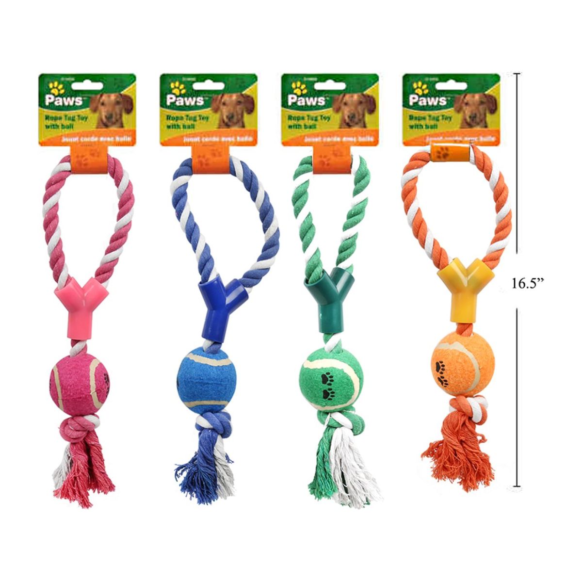 Juguete para lanzar cuerda de 30 cm con bola (Viene en colores variados al azar) (1pza)