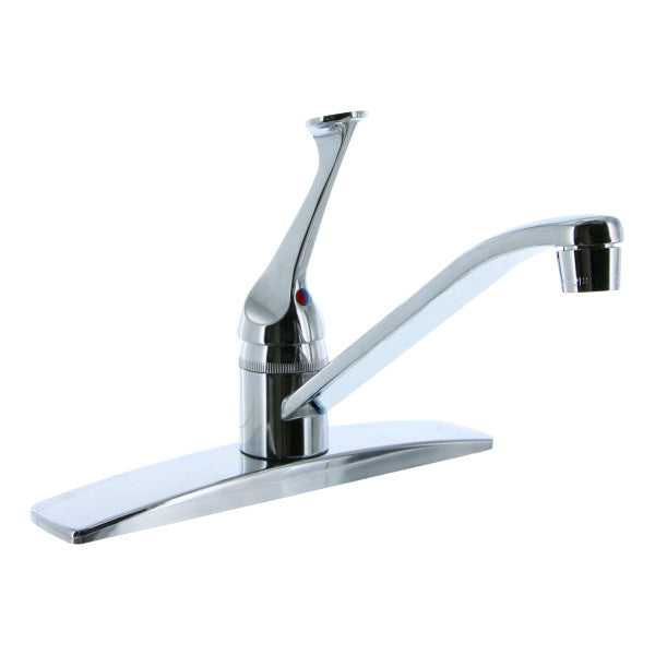 Grifo de cocina de mezclador de 1 mando con acabado cromado brillante. 2.0 GPM.