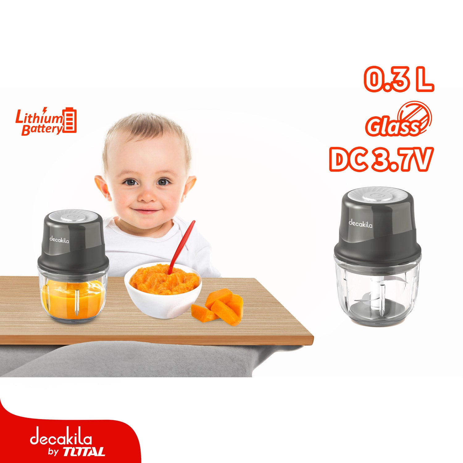 Mini procesador de alimentos Inalámbrico 30W Cargador tipo C 3.7V Cable USB. Pica todo especial para Bebes