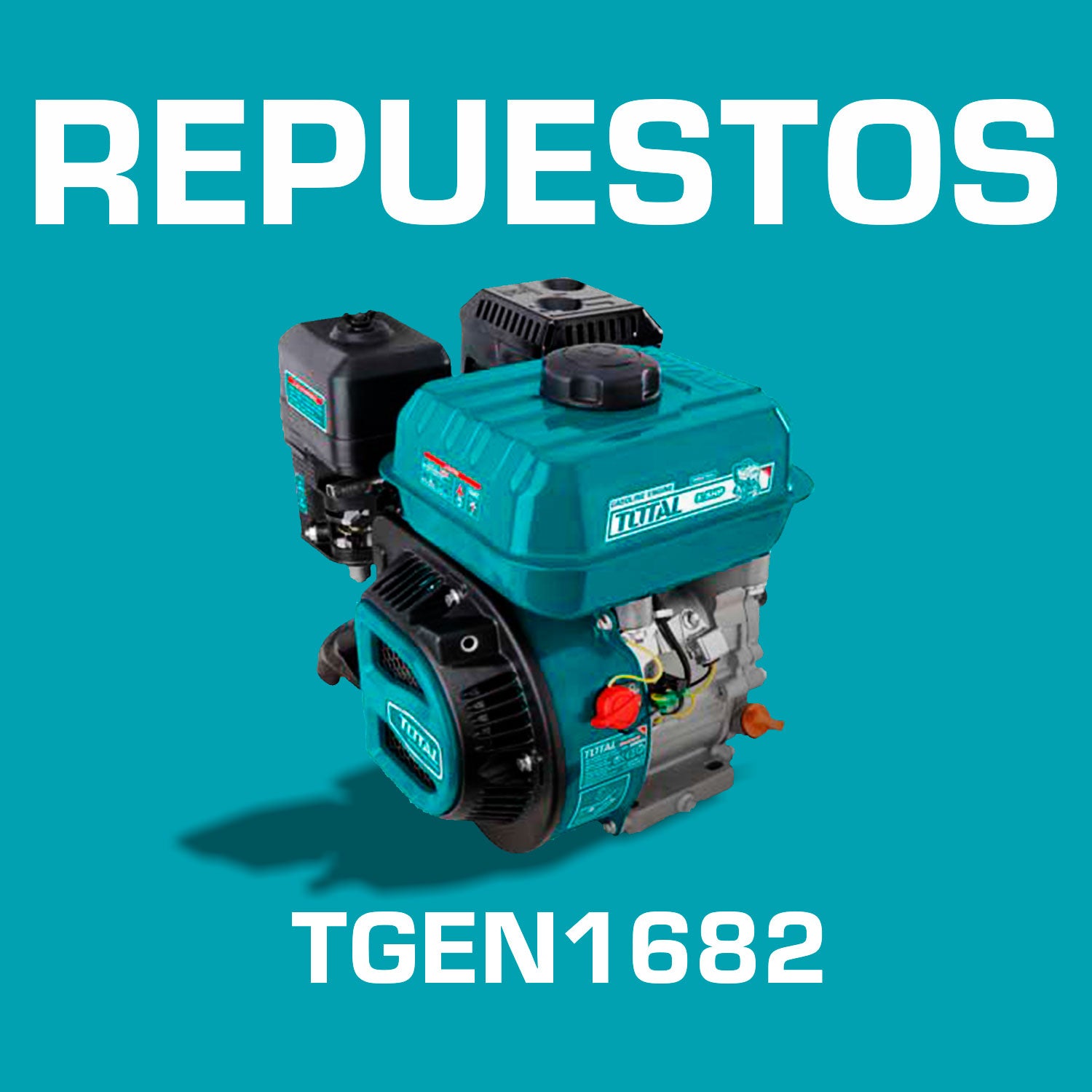Repuestos Motor a gasolina 6.5HP 4 tiempos 20mm S type Codigo TGEN1682