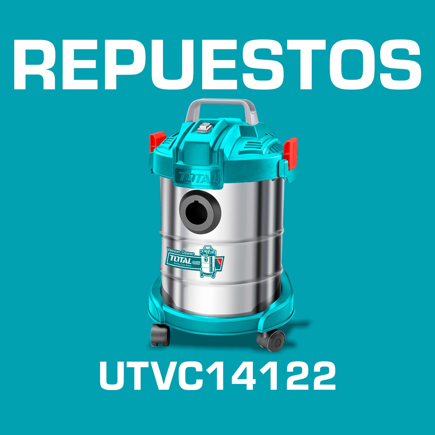 Repuestos Aspiradora de Limpieza Seco o Mojado 12 L. 800W. Codigo UTVC14122