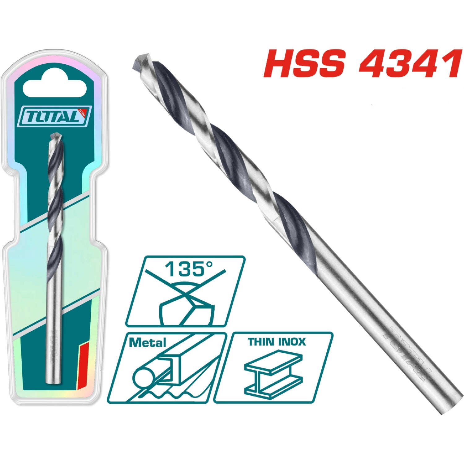 Brocas para Metal HSS 4341 135º