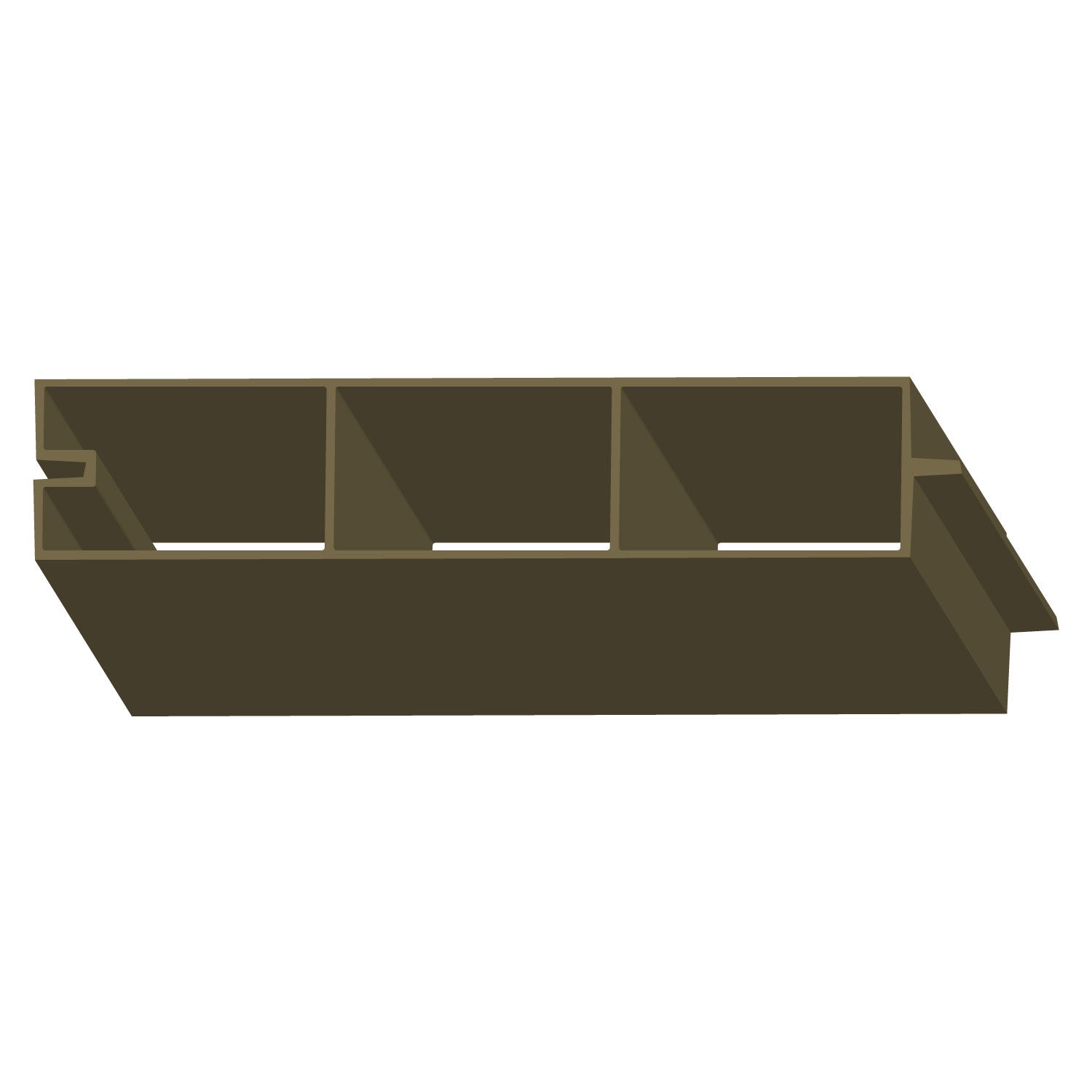 Perfil Lama para Puertas - Fijos - Portones. Espesor 1.2 mm. Largo 5.85 mts. Acabado Bronce