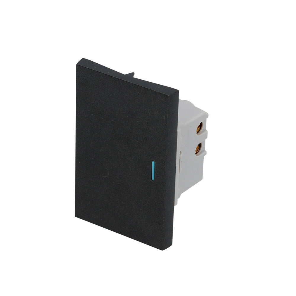Interruptor negro 1/1 Surtek.