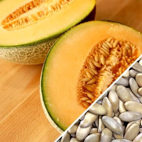 Semillas de melon, Honey Rock (100% Heirloom/No Híbrido/No GMO). 10 semillas aproximadamente.