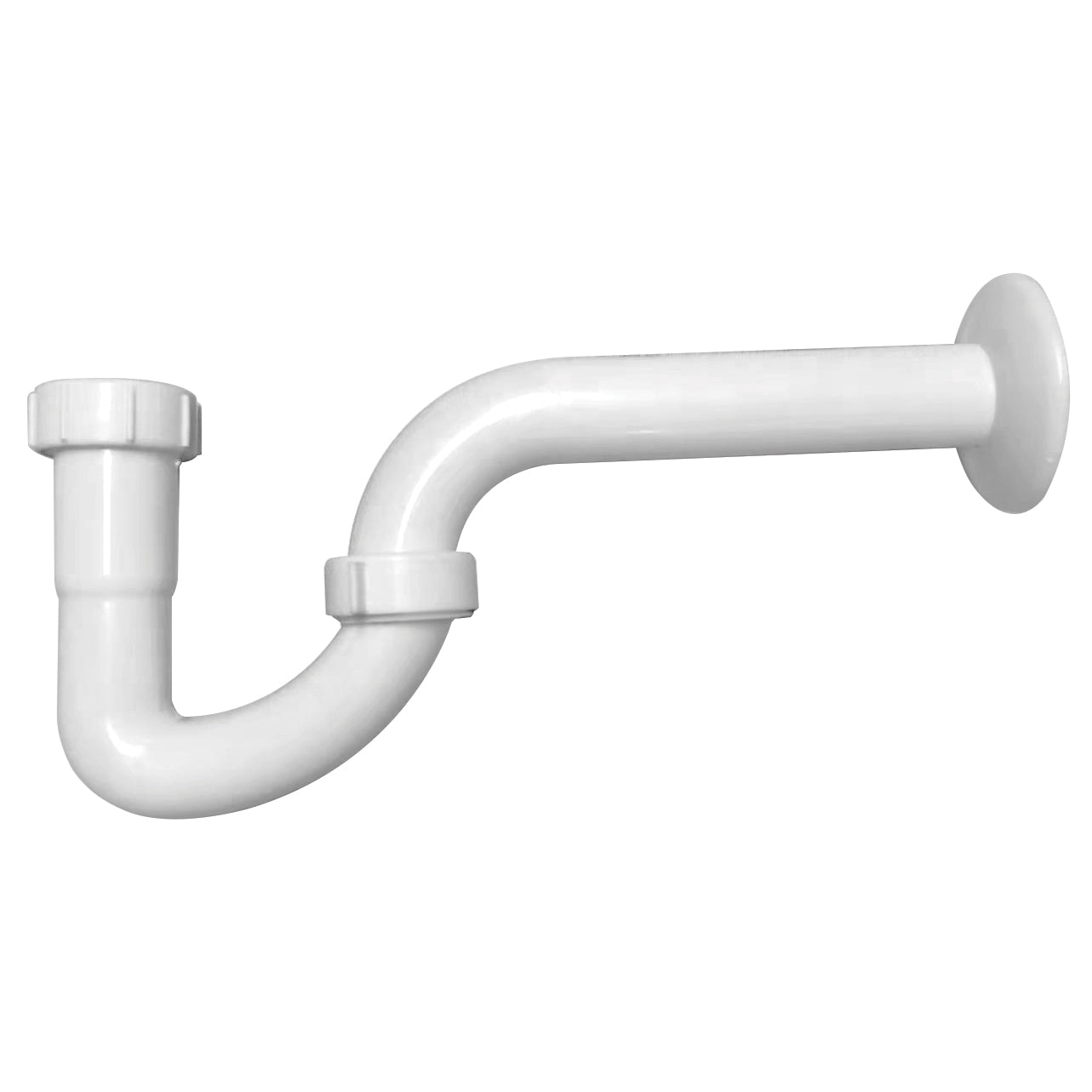 Trampa PVC sifón drenaje a pared 1 1/2". NESSATI