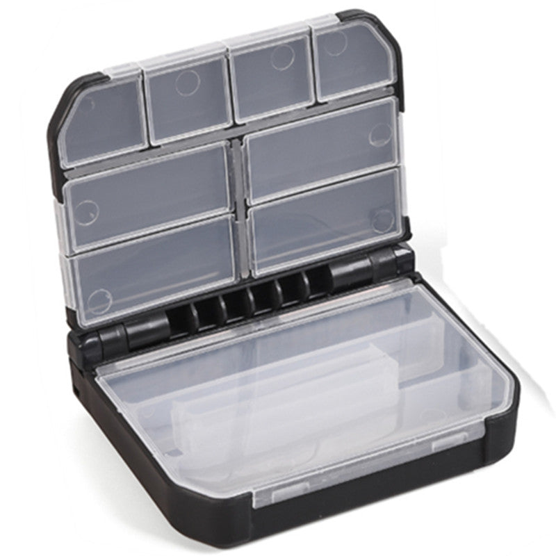 Caja de doble compartimiento chica accesorios de pesca