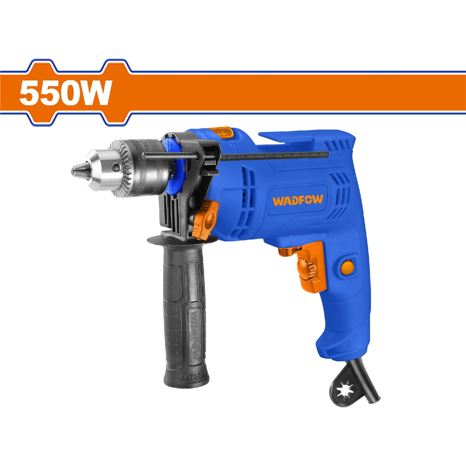 Taladro Percutor de 110-120V~50/60Hz de 1/2'' Potencia: 550W. Interruptor de avance / retroceso. Drill